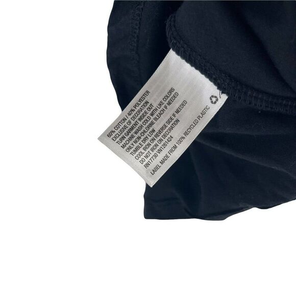 Black Iridescent Sequin Short Sleeve Top Drop Shoulder Womens Size S Wild Fable - Picture 8 of 8